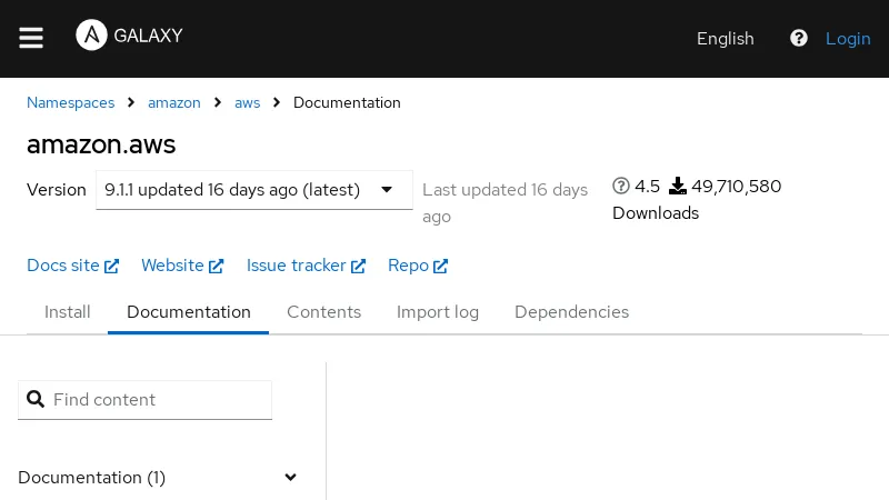 shot of post - 💭 Ansible Galaxy - amazon.aws