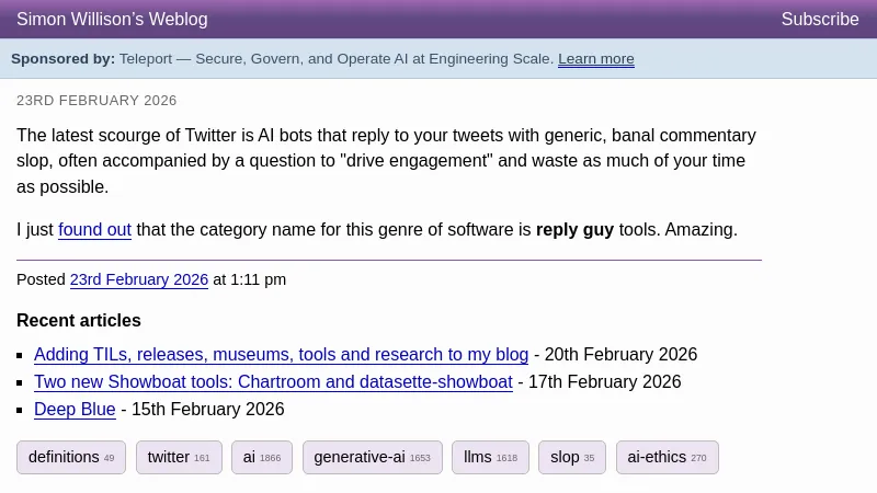 shot of post - 💭 Reply guy