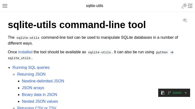 shot of post - 💭 sqlite-utils command-line tool - sqlite-utils
