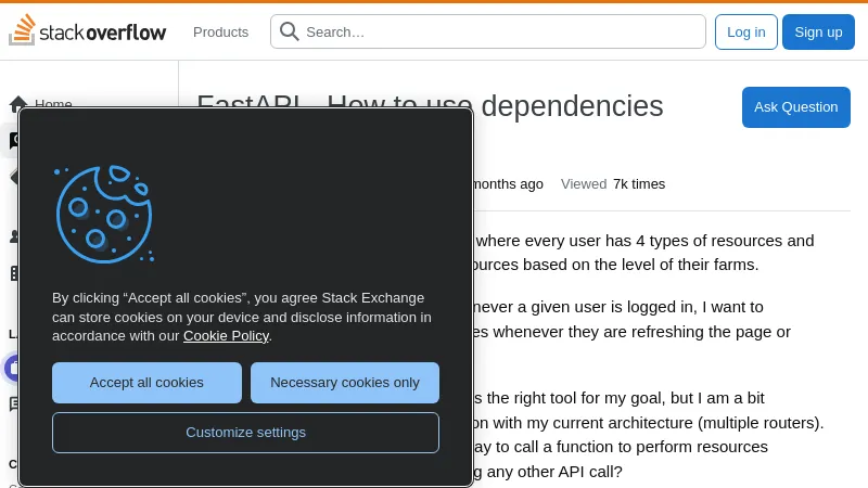 shot of post - 💭 FastAPI - dependency inside Middleware? - Stack Overflow